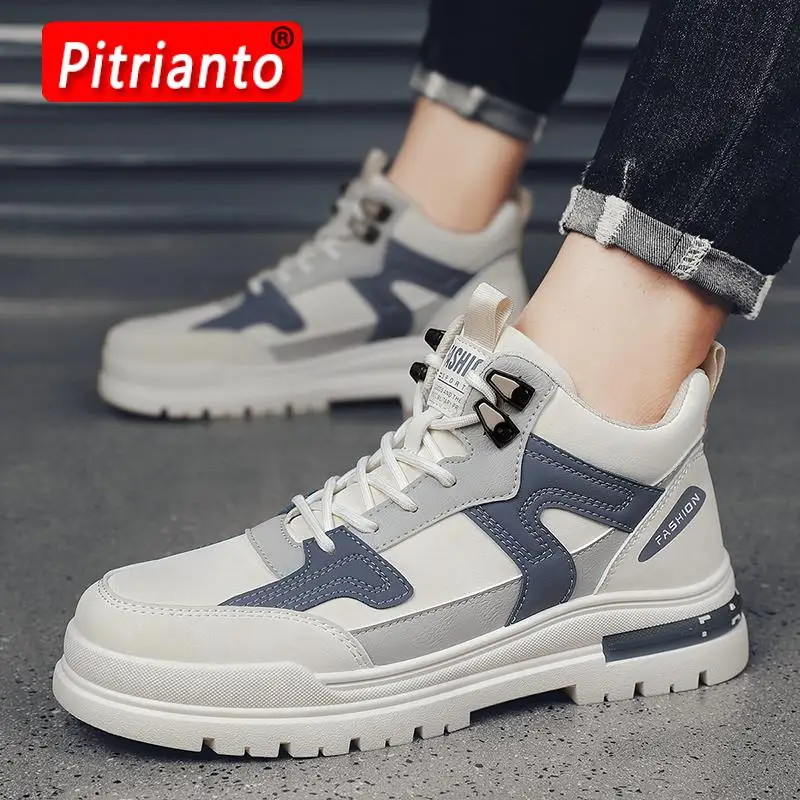 

Men's Boots Autumn Winter Fashion Martin Boots Military Boots High Top Casual Shoes Men Waterproof Outdoor Walking Boots New
