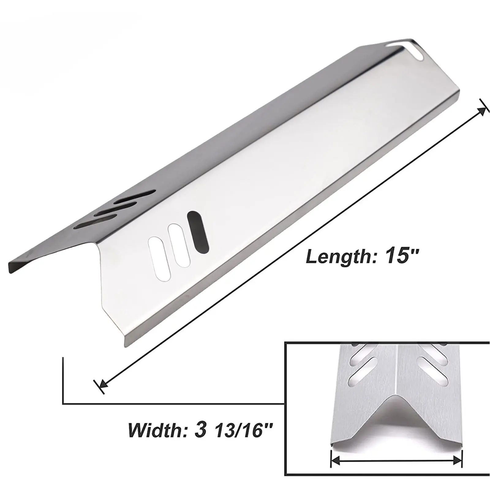 4Pcs Stainless Steel Heat Plate Burner Cover Heat Tents For BBQ Gas Grill Bar Outdoor BBQ Tools Barbecue Replacement Parts