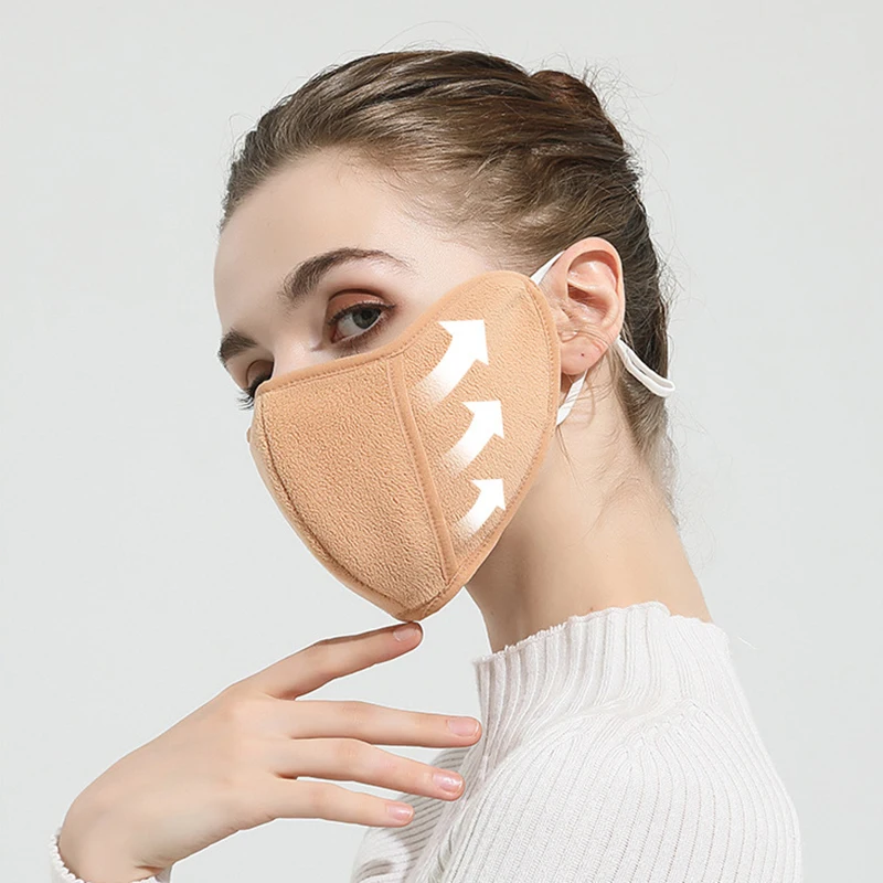 Winter Fleece Thermal Mask Unisex Thicke Eye Protection Mask Outdoor Windproof Sport Hiking Camping Cycling Ski Breathable Masks