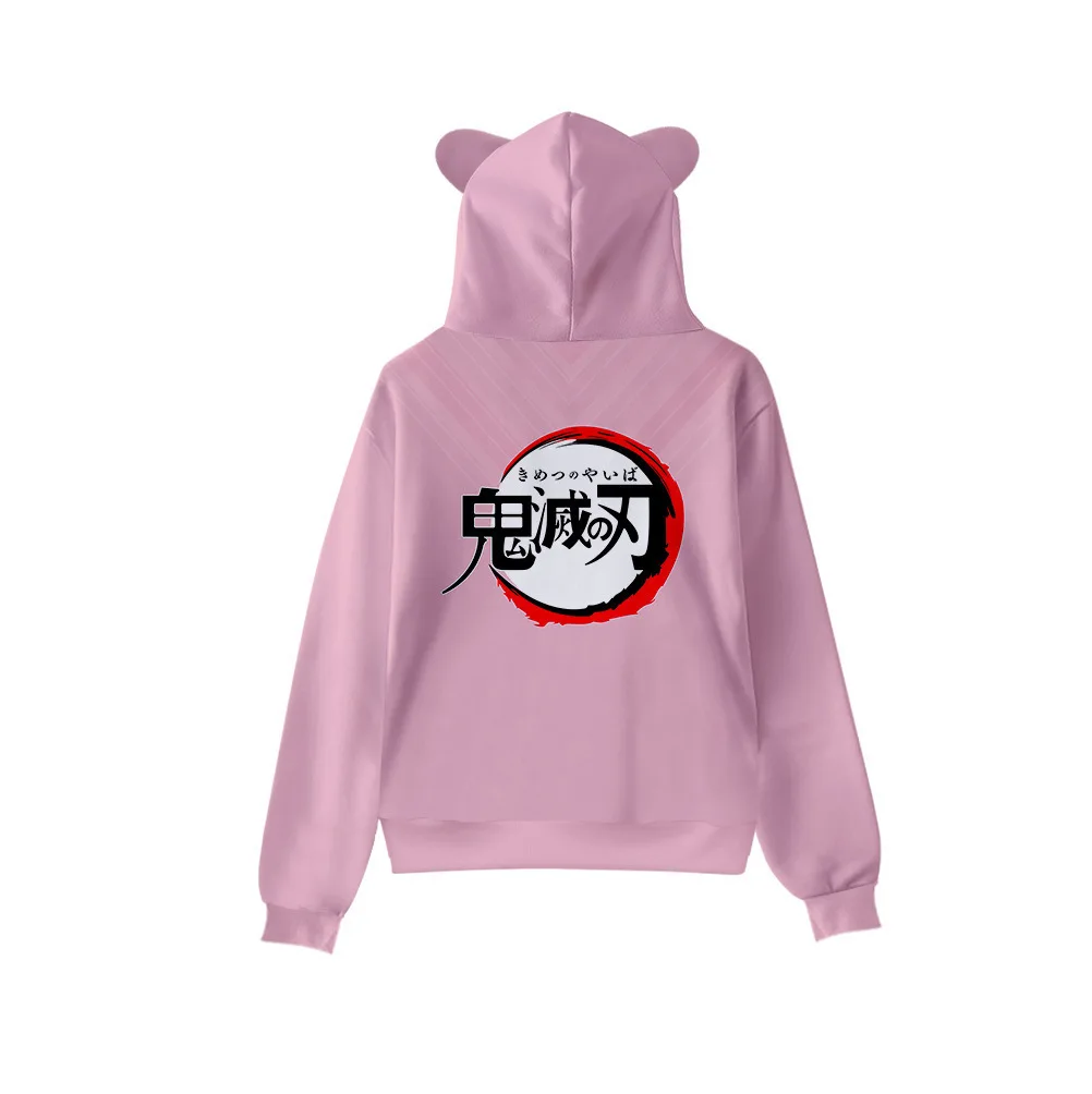 Japan Anime Demon Slayer Print Pullover Cute Cat Ears Hoodies for Men Cartoon Sweatshirt Cosplay Costume Hoodie Sweatshirts худи- S4199c0ad7d1f42a198d2d9626ca5d523p