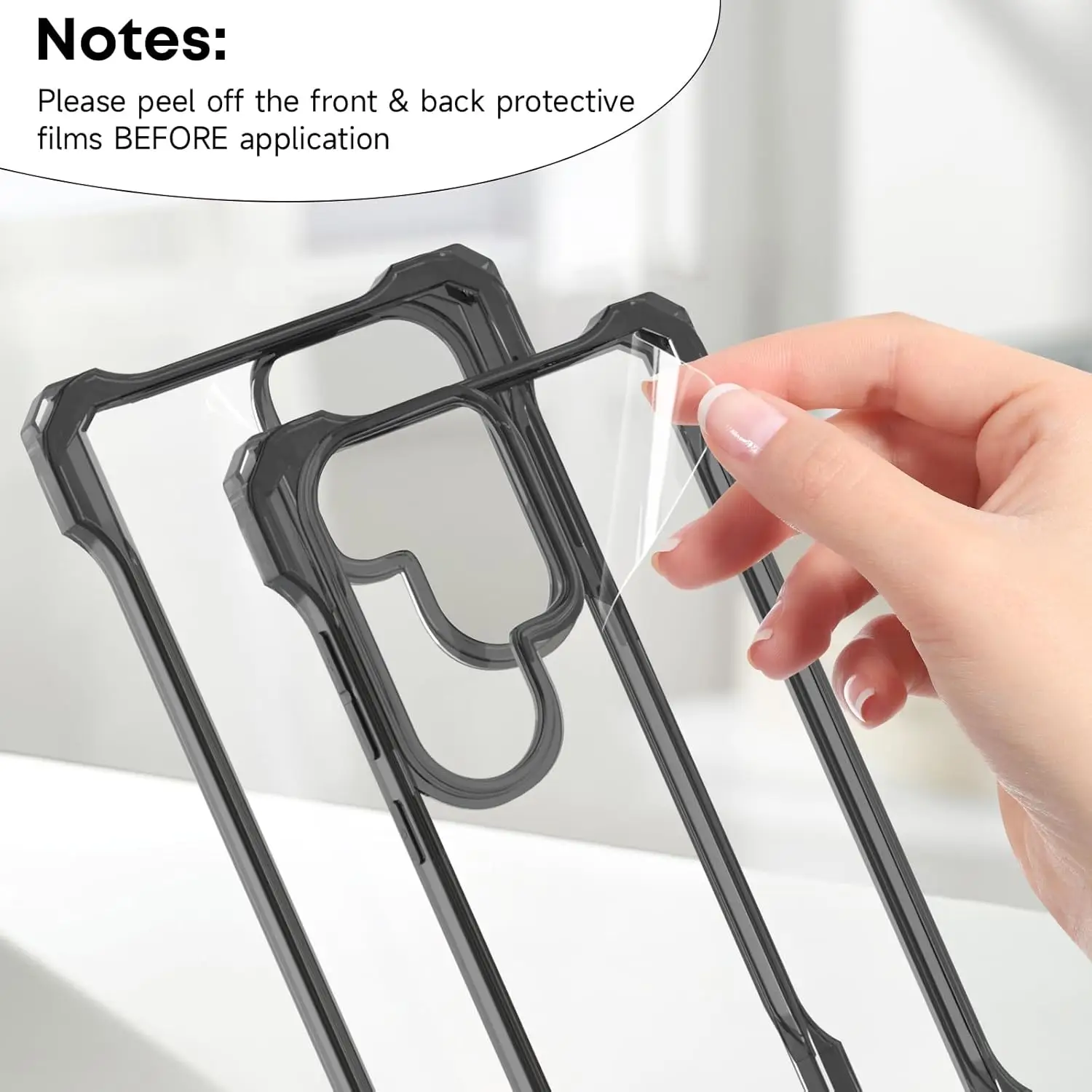 Transparent Crossbody Phone Case with Adjustable Neck Strap and Shock-Absorbing Design