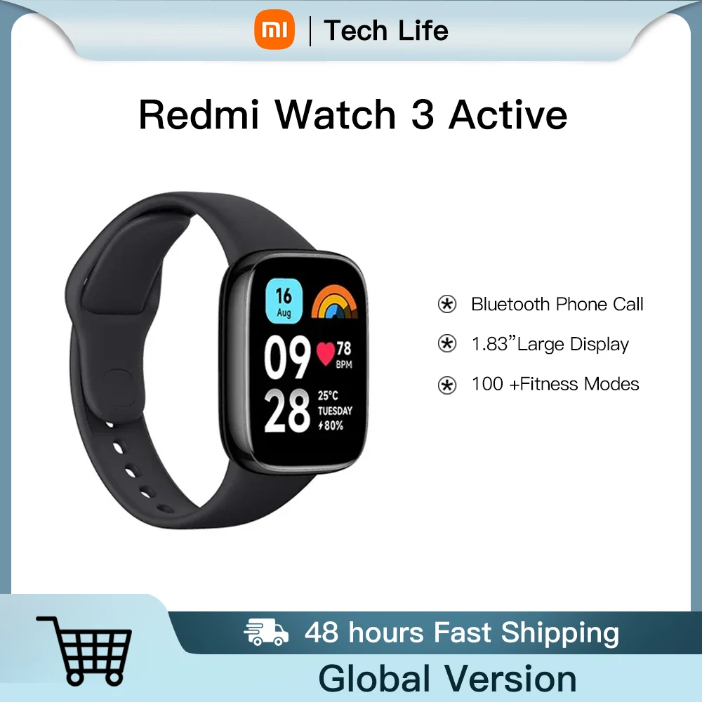 Global Version Xiaomi Redmi Watch 3 Active 1.83" Display Bluetooth