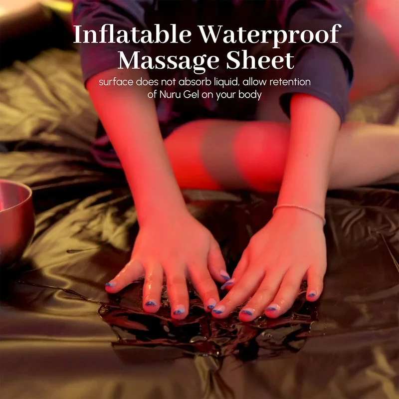Inflatable Water Mattress Waterproof Oil-proof Massage Sex Furniture Wet Body Slave Training Accessories Sex Game for Couple