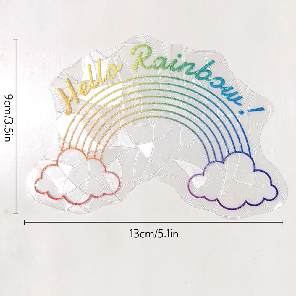 3D Rainbow Sun Catcher Wall Stickers Light Catcher PVC Window Film Self Adhesive Decal Motorcycle Sticker PVC Film Home Decor wall stickers window stickers
