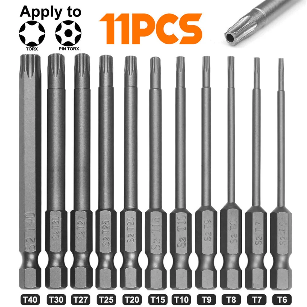 11 PCs Multitool Screwdriver Bits Magnetic Portable Durable Drills Screwdriver Repair Tool 1/4