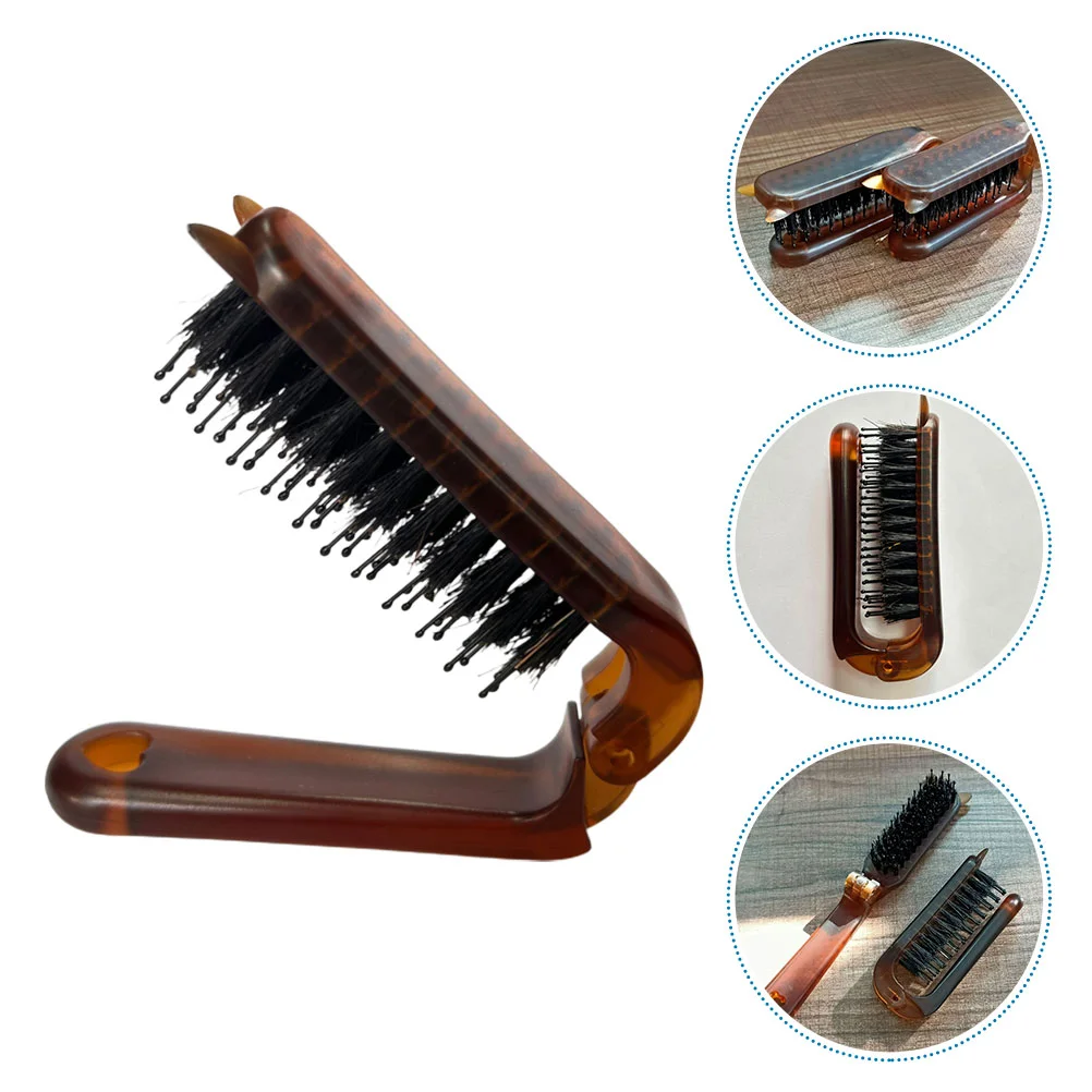 

Portable Folding Massage Comb Small for Hair Compact Brush Travel Hairbrush Abs Foldable Women