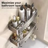 Shower Shelf Without Drilling 1-3 PCS Bathroom Organizer Space Aluminum Shampoo Holder Toilet Bath Shelf Bathroom Accessories 5
