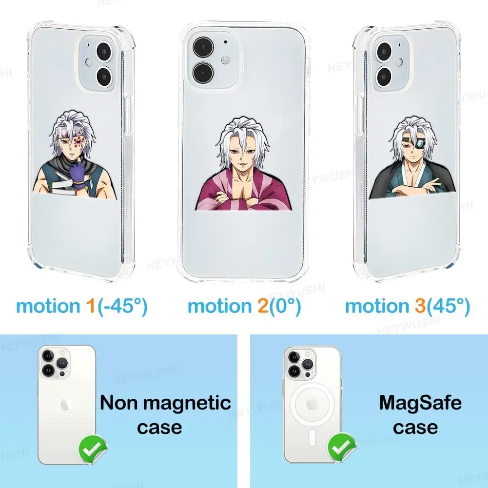 1 Piece Demon Slayer Anime 3D Stickers for Phone Cup Laptop