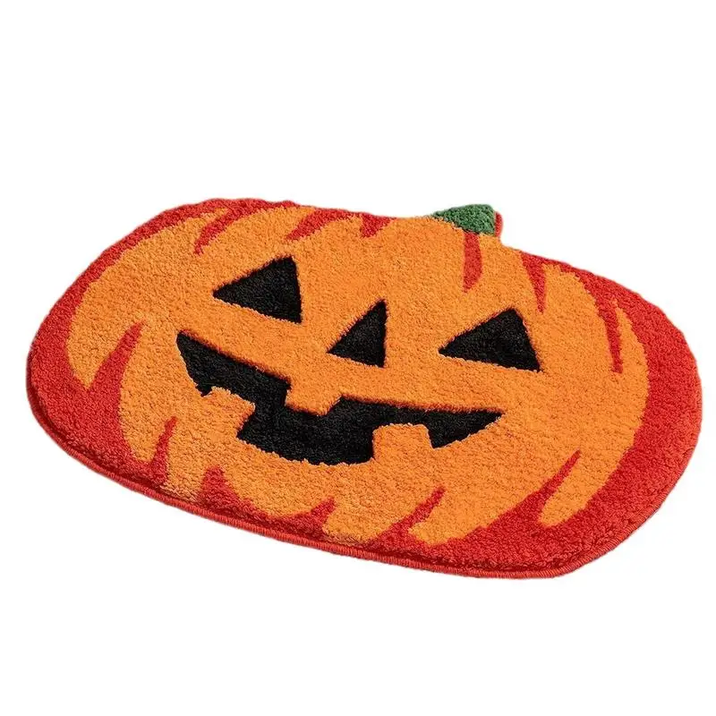 

Pumpkin Welcome Mat Non-Slip Pumpkin Patterned Doormat Fadeproof Design Front Door Mat Trick Or Treat Indoor &Outdoor Decoration