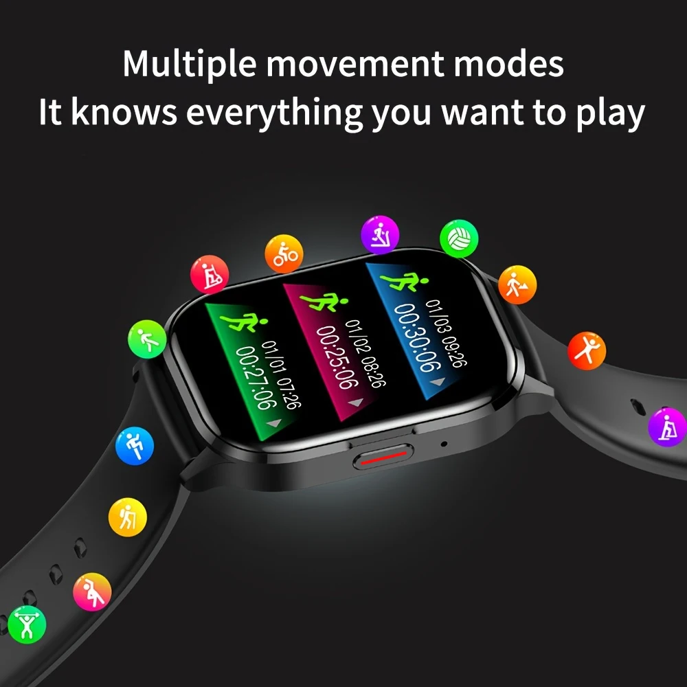SENBONO AIR3 2024 New AMOLED Men Smart Watch Bluetooth Call 24H Health Tracker NFC Sport Smartwatch Men Women for IOS Android 5