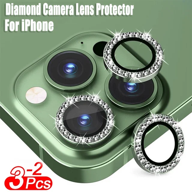 VIDRIO TEMPLADO P/ IPHONE 11 / 11 PRO CAMARA TRASERA C/ DIAMANTES