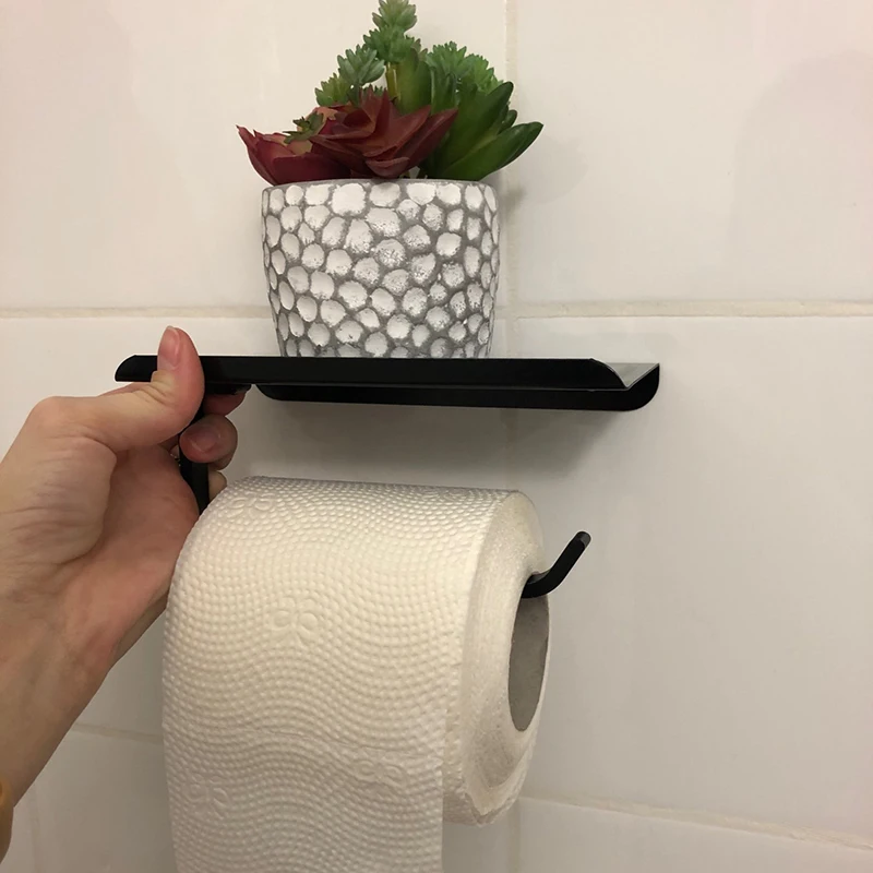 Alumínio liga de parede Toilet Paper Holder