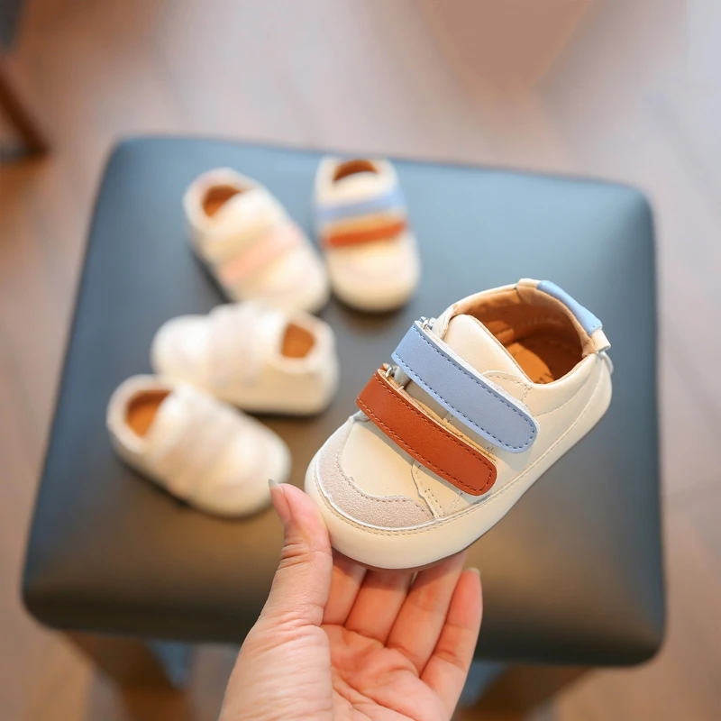 Baby Shoes Spring and Autumn New 1 to 2 Year Old Infant Walking Shoes Soft Sole Infant Shoes Children's Board Shoes Boys' Sports