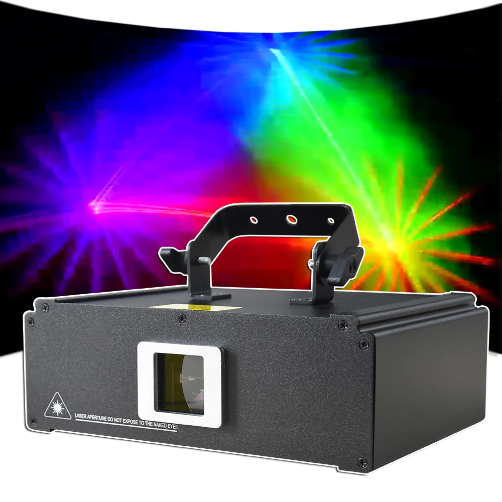 

1W 2W RGB Full Color 3D Scanning Animation Laser For Church Wedding Party Bar Lighting Event Laser Projector Light For Dj Disco
