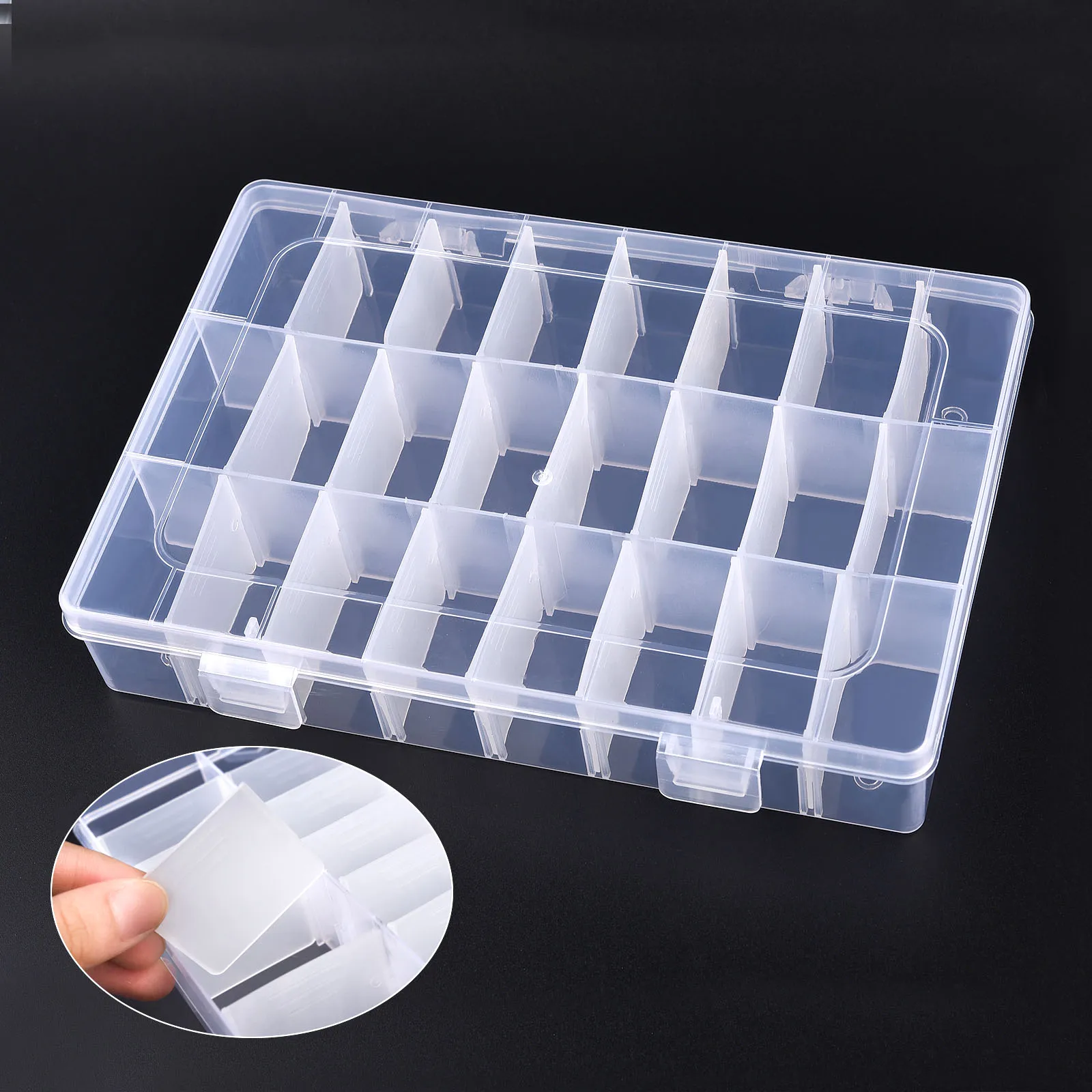 Clear Plastic Storage Box for Jewelry, Beads, and Small Accessories Organizer