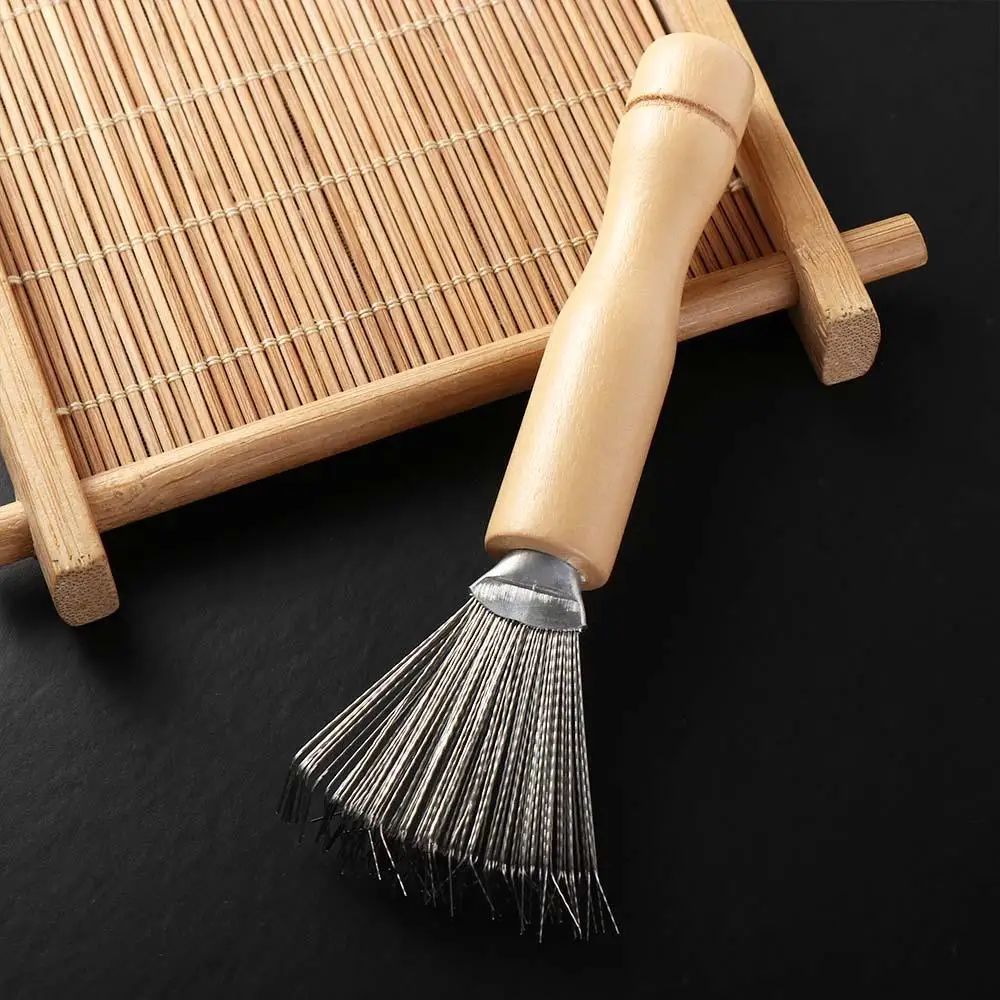 Description Picture 3 of itemMini Cleaning Tools Wooden Handle Hair Brush Cleaner With Metal Wire Portable Salon Rake Removable Cleaning Comb Dirt Remover