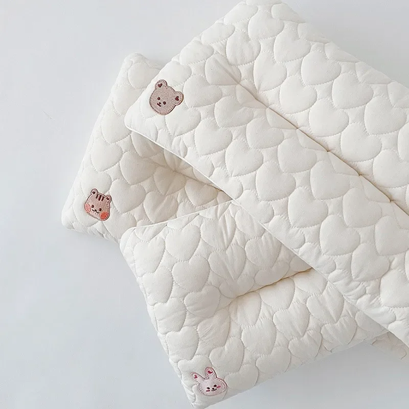 Baby Soft Comfortable Pillow Baby Bear Embroidery Shaped Pillow Comfort Sleeping Utensil Infants Cute Newborn Accessories