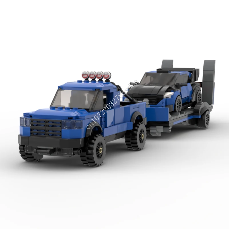 

782PCS MOC Speed Champions An Trailer Carrying Sports Cars Model Building Blocks Technology Bricks Creative Assembly Kids Toys