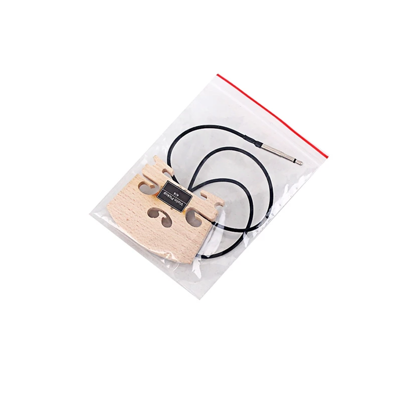 Violin Bridges Violin Pickup 1Pcs Violin Bridge with Internally Mounted Piezo Pickup for 4/4 Full Size Electric Violin Parts Replacement