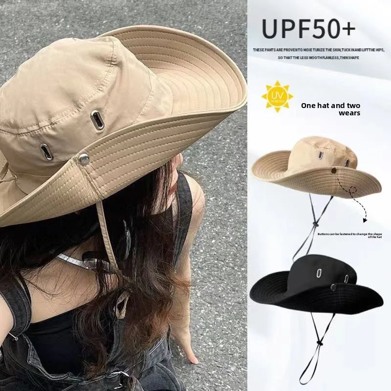 Outdoor Hiking Fisherman Hat Adjustable To Wear Wide Brimmed Design Sun Protection UV Protection Sun Hat For Beach Fishing Camp 2