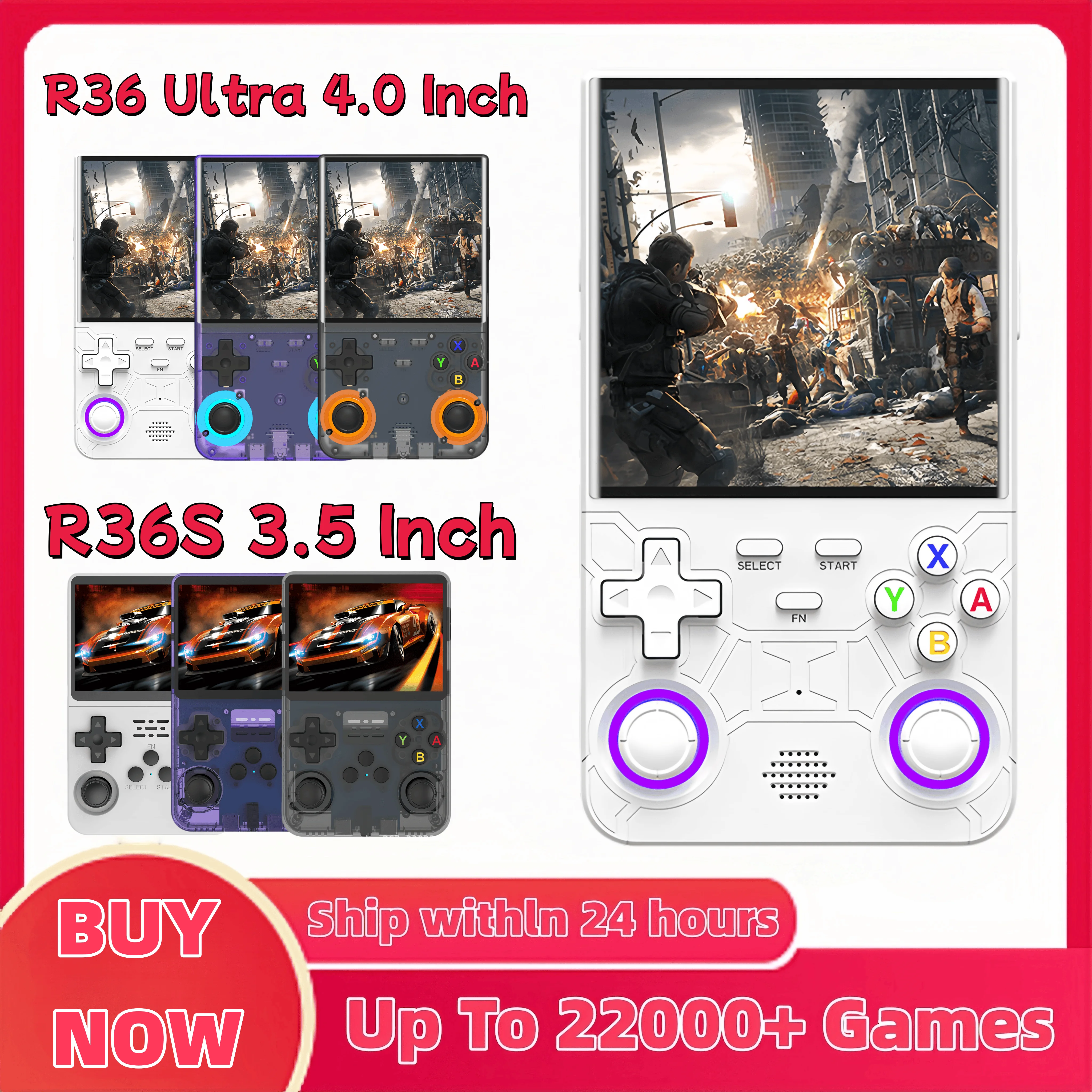 Retro R36S Handheld Video Game Console 3.5 Inch IPS Screen 128GB Games Portable Pocket Player Linux System Ultra R36 PRO_voghion.com