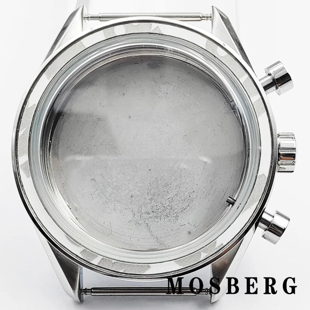 Silver Stainless Steel 40mm Watch Case with Multi-Color Bezel Options