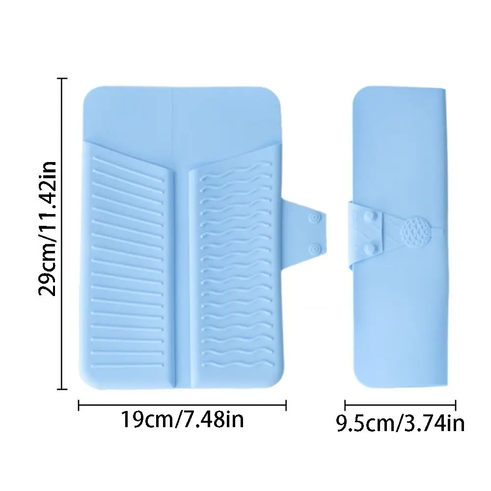 2 in 1 Hair Curler Storage Bag Silicone Portable Straightener Storage Pouch Dustproof Folding Curling Iron Carrying Case