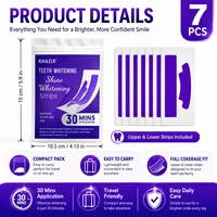 1/7 paires de bandes blanchissantes pour les dents, pour un sourire plus blanc, bandes dentaires flexibles faciles à appliquer pour les soins cosmétiques quotidiens 3