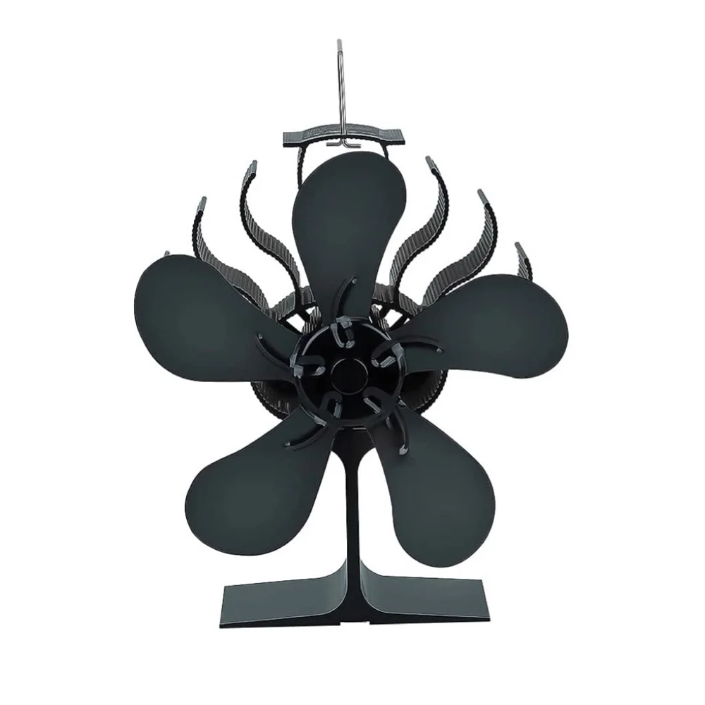Eco-friendly 5-blade Heat Powered Stove Fan Fireplace Fan for Gas/Pellet/Log/Wood Buring Stove Efficient Heat Distribution