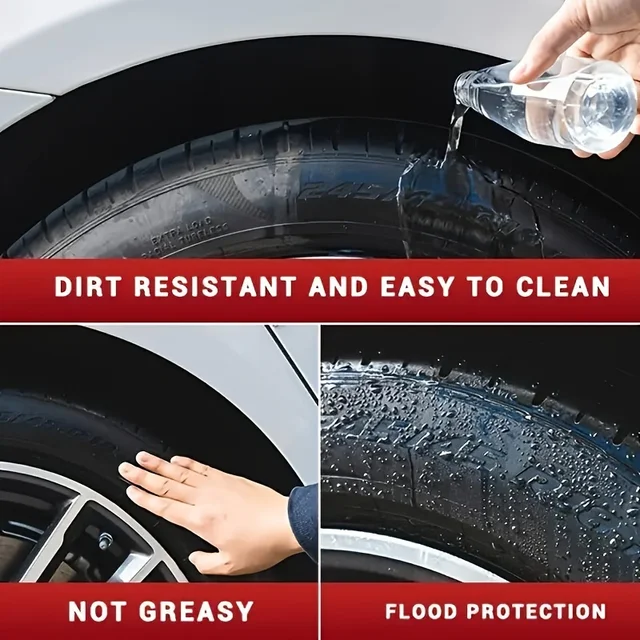Car Tire Repair Kit & Panel Renewal Wax Coating Agent Car Plastic Back To Black Shine Gloss Long-Lasting Tire Polish Wax 6