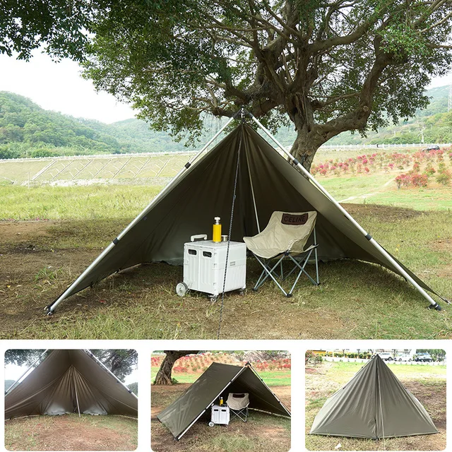 Waterproof Tent Tarp with 19 Hang Points 2