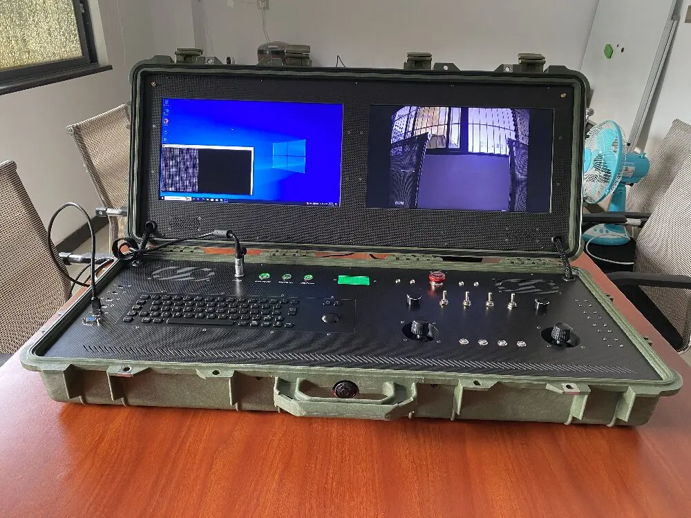 Uav Wireless Mesh Network Manufacturer Fire Fighting Drone RF Modules Dual-Screen Portable Ground Control Station 1 Uav Wireless Mesh Network Manufacturer Fire Fighting Drone RF Modules Dual-Screen Portable Ground Control Station