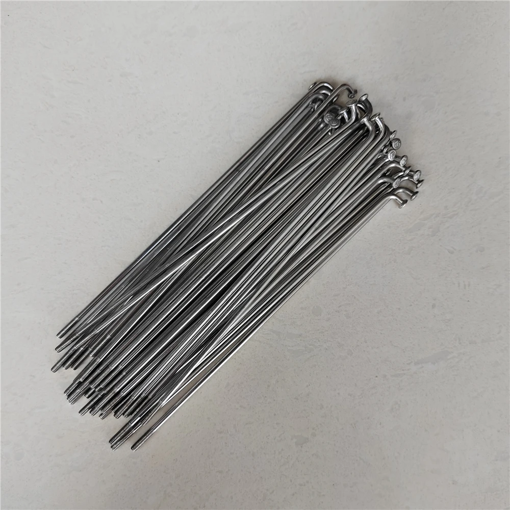 Bicycle Spokes Bicycle Spokes Nipples 71-130MM 40 PCS 14G Silvery Folding Bike BMX Stainless Steel 2.0 mm Diameter