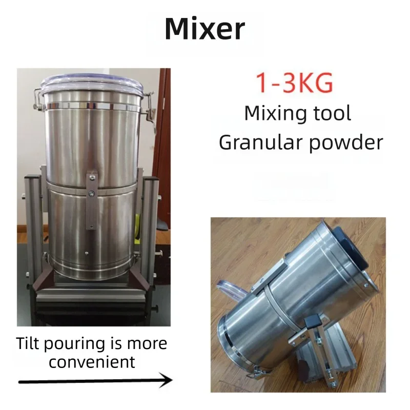 JH Desktop Mixing Machine Powder Granule Mixer for Fish Bait Feed Plastic Dye Ho