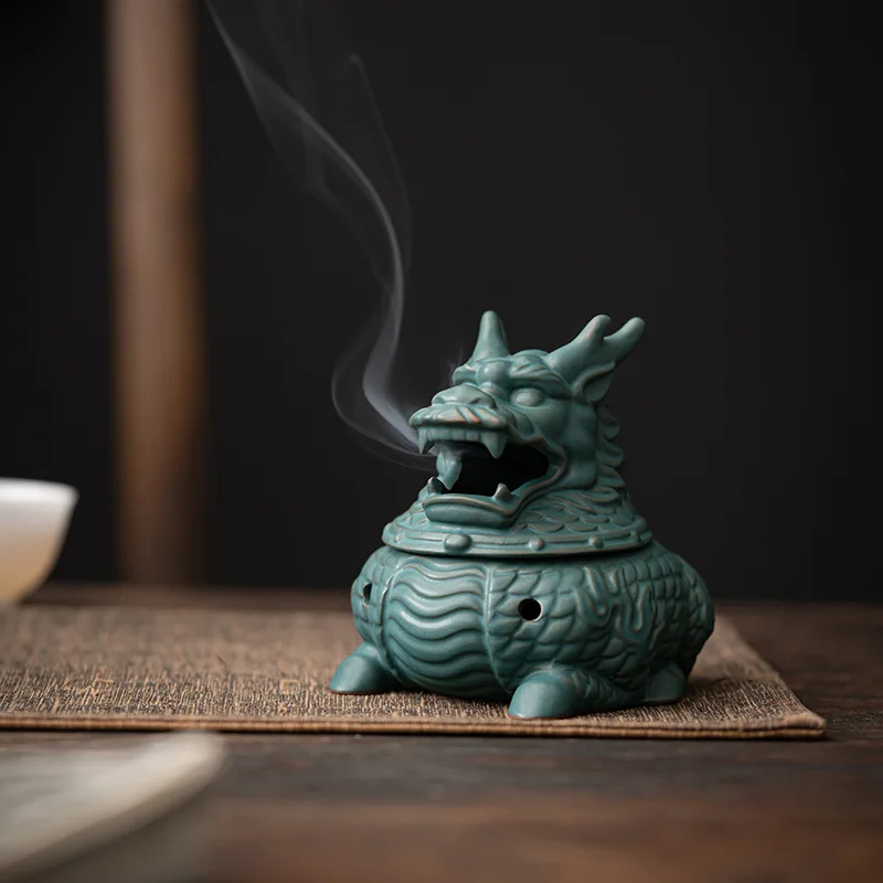 CeramicKIRINAntiqueIncenseBurnerDomesticIncenseBuddhistIncense