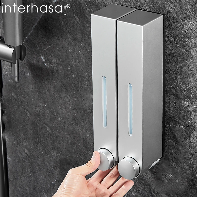Interhasa! Dispenser Di Sapone Liquido Dispenser Di Shampoo Per Doccia A Parete Dispenser Di Detersivo Per Gel Doccia Wc Per Bagno