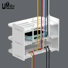  2 Tiers Floating Shelf Wifi Router Double Layer Hang Rack Power Strip Set Top Box Hide Wood Bracket Wall Mount Storage Organizer 