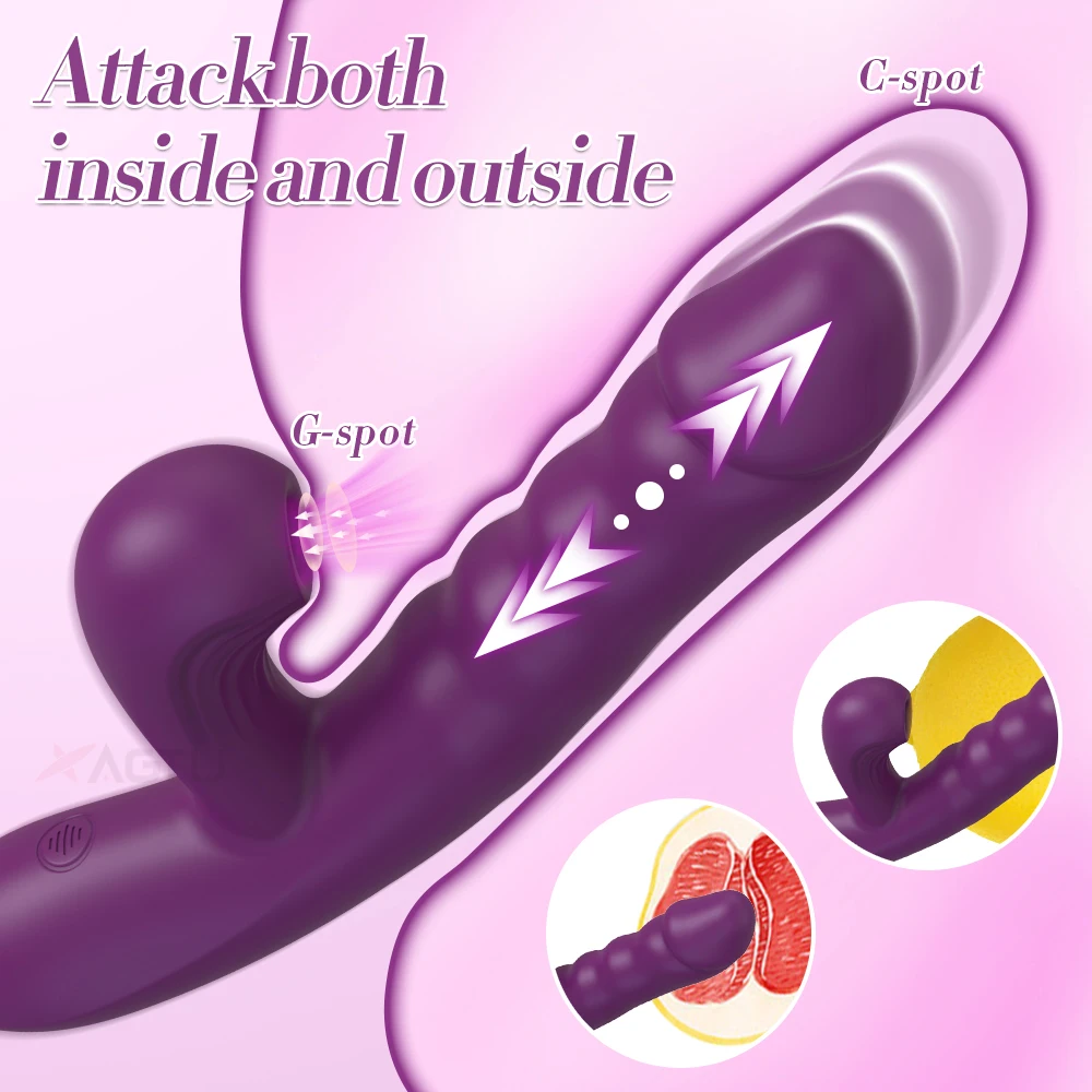 Powerful Thrusting Sucking Vibrator Female Sucker Clitoris Stimulator G Spot Dildo Massager Adult Goods Sex To_voghion.com
