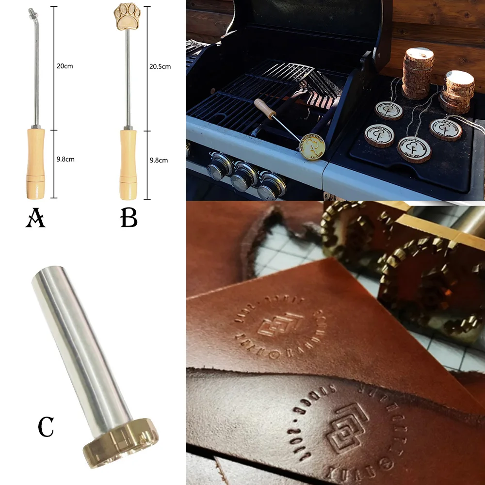 맞춤형 로고 브랜딩 철 스탬프 햄버거 케이크 가죽 나무 자신의 디자인 황동 인감 맞춤 웨딩 파티 회사 로고 DIY