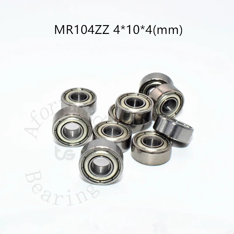 MR104ZZ 4*10*4(mm) 10PCS 금속 밀봉 소형 크롬 강철 베어링