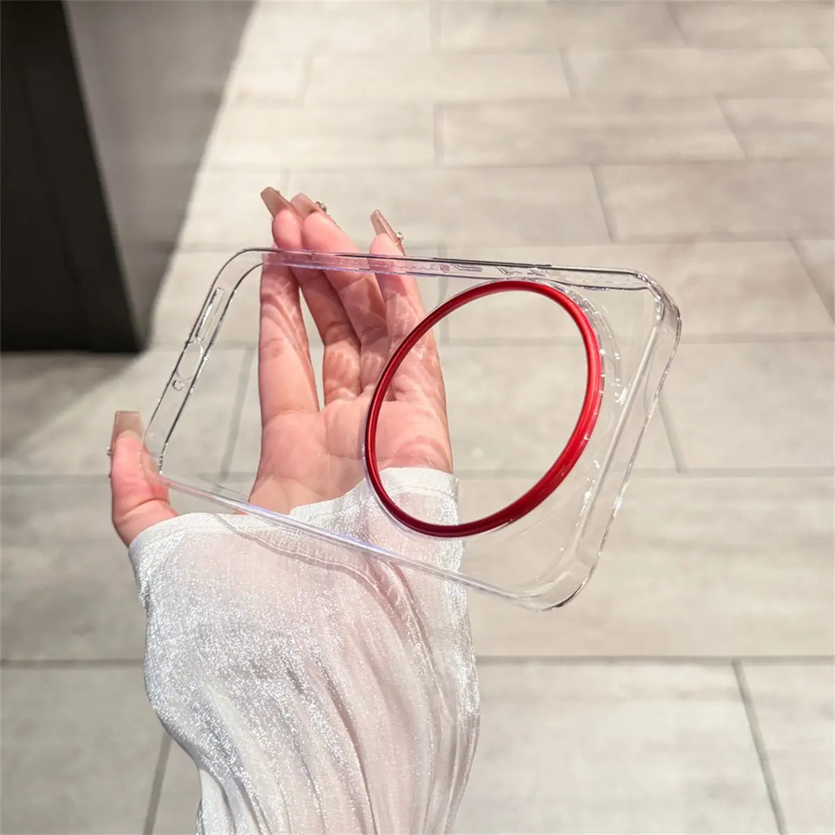 Luxury High Transparent Red Box PC Case - Simple and Elegant Protection