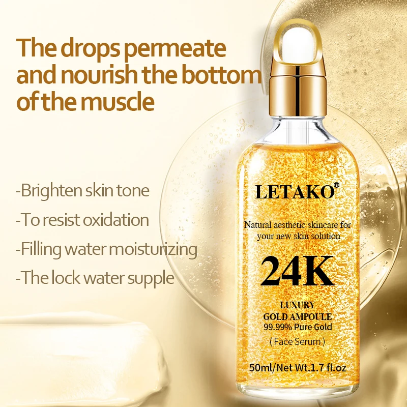 24k الذهب حمض الهيالورونيك النياسيناميد جوهر الوجه...