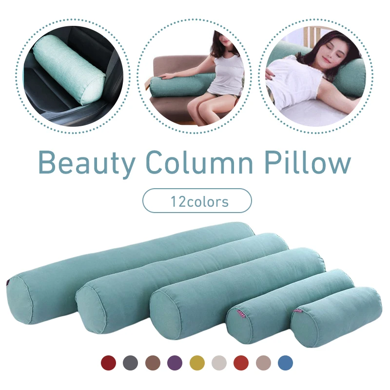 Comfortable Round Bolster Pillowcase Neck Back Knee Support Long Body Cushion Cover Nursing Pregnancy Sleeping Pillow Cover
