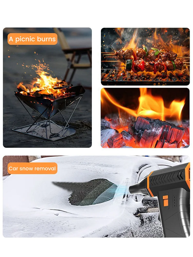 180000RPM Turbo Jet Fan Electric Air Duster Adjustable Wind Speed Turbo Violent Blower Rechargeable Blower Car Dry Cleaning Tool