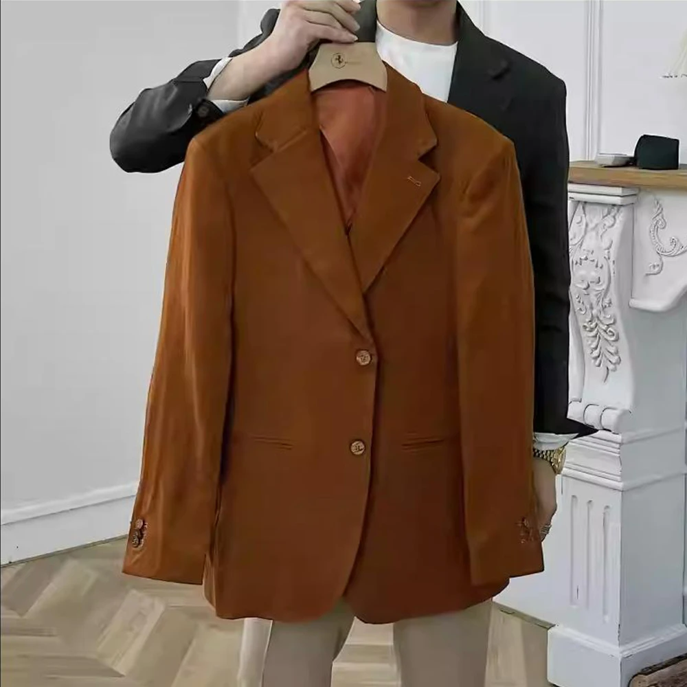 

Blazers for Men Luxury Elegant Men's Jackets Man Single-breasted Mens Suit Summer Thin Breathable Linen Fabric New in Outerwears