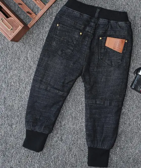 black thread jeans