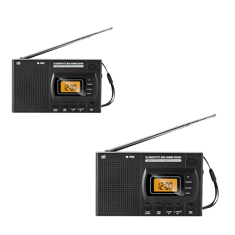 휴대용 미니 LCD 라디오 스피커, 배터리 전원, 휴대용 포켓 AM FM 라디오, 텔레스코픽 안테나, 어르신 워킹 스포츠