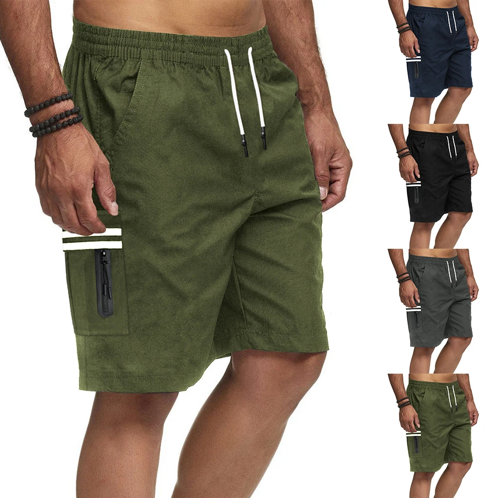 Holiday Sports Shorts Short Pants Hiking Loose Mens Shorts Sports Summer Workout Beach Drawstring Elastic Waist