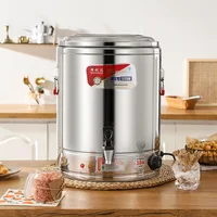 Marmite électrique commerciale à vapeur, grande capacité, en acier inoxydable, double couche isolée, pour la cuisson de l'eau et le thé aux herbes 2