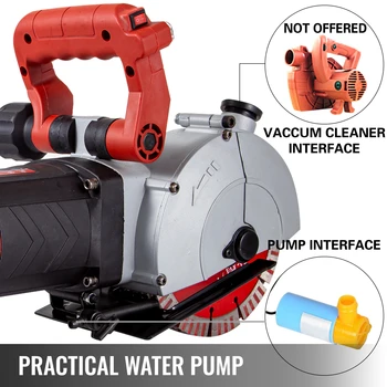 VEVOR 4800W Wall Chaser Concrete Cutter Electric Laser Aiming Groove Slotting Machine 125mm Circular Saw Cutting Power Tool Set 5
